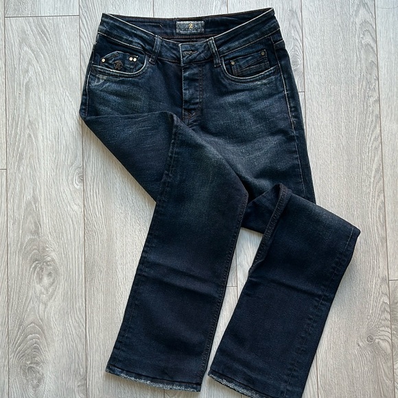 Roberto Cavalli straight slightly flared dark wash jeans - Picture 1 of 7